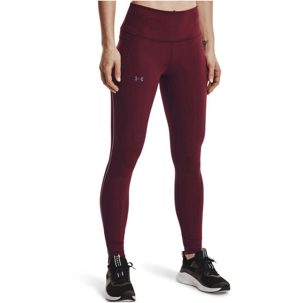 UNDER ARMOUR Compression Heat Gear Maroon Leggings Size S #550